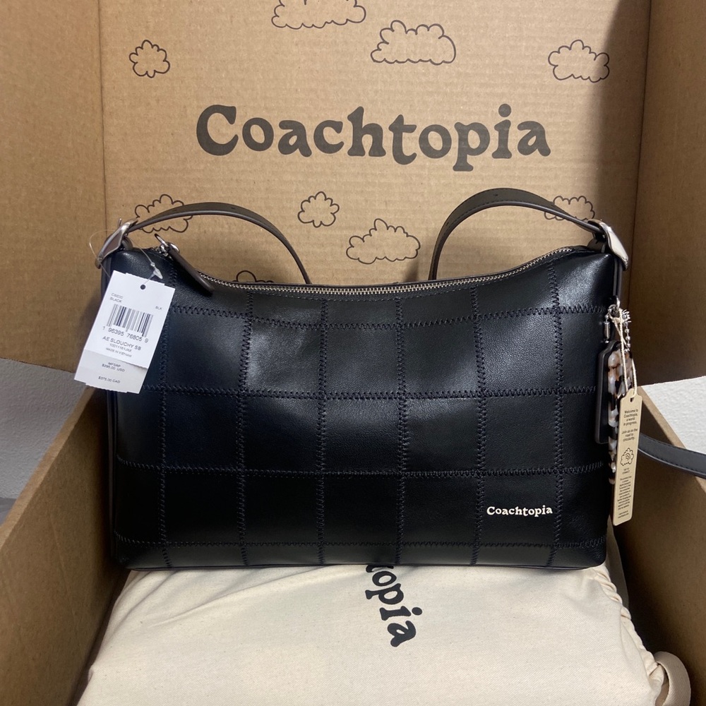 NWT COACH Alter/Ego Slouchy Shoulder Bag Black